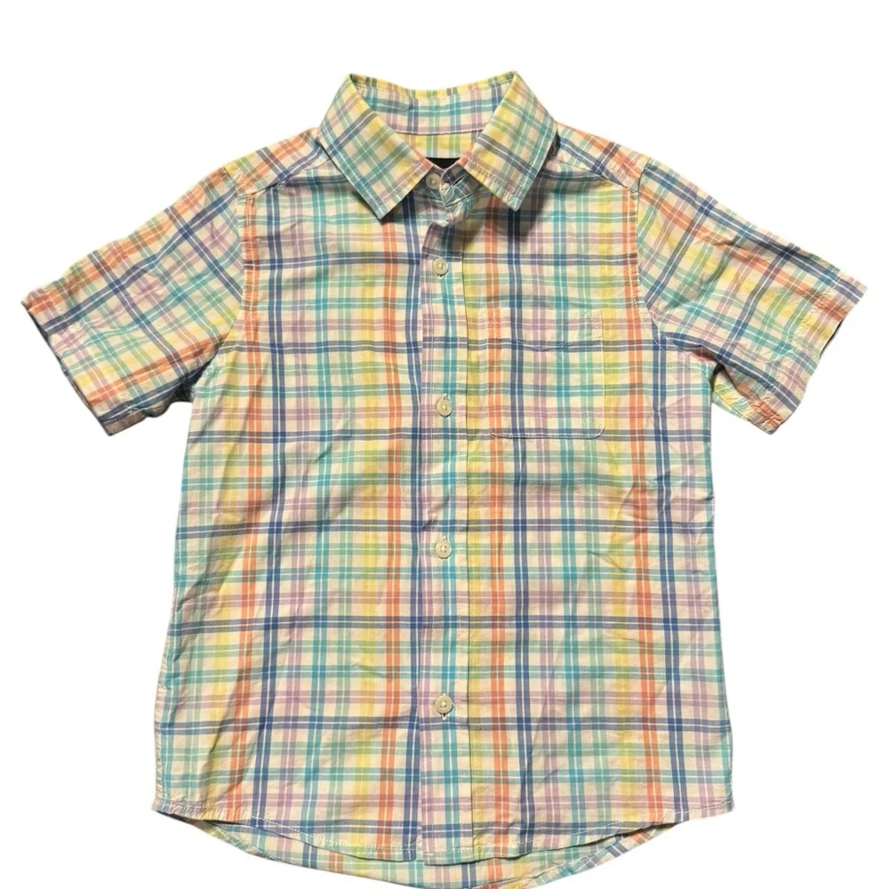 The‎ Children's Place white Multicolor Plaid Button Down Shirt